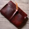 Leather Wedding Guest Book Sign Album Personalized - Image 3