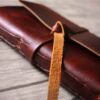 Leather Wedding Guest Book Sign Album Personalized - Image 4