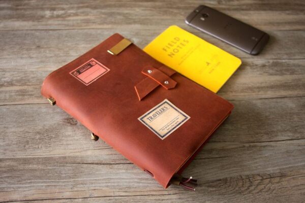 Personalized Leather Traveler's Journal Notebook