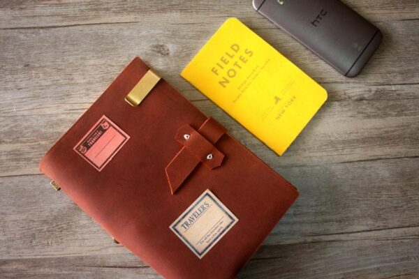 Personalized Leather Traveler's Journal Notebook - Image 2