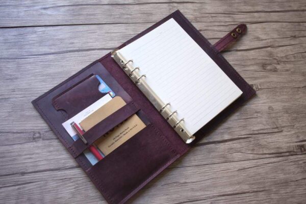 RUSTIC BROWN LEATHER REFILLABLE VASEDOS COVER