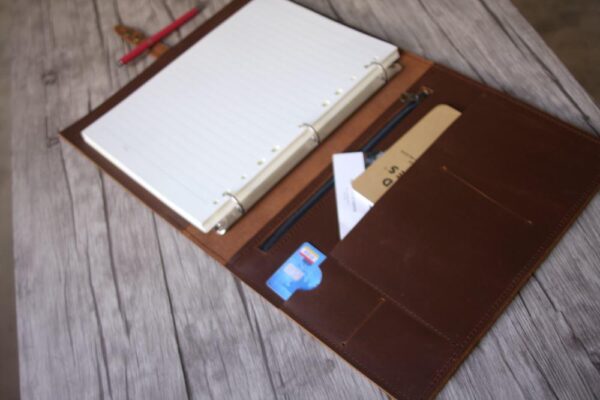 Handmade Zippered Refillable Large Leather Journal