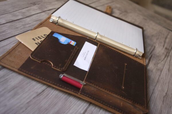 Handcrafted Refillable B5 Leather Journal Notebook - Image 3