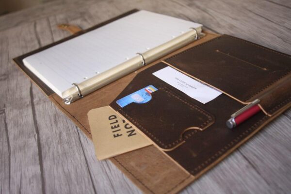 Handcrafted Refillable B5 Leather Journal Notebook - Image 5