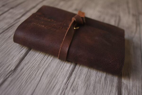 Handmade Dark Brown Leather Sketchbook - Image 4