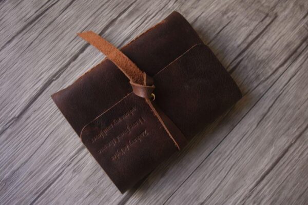 Handmade Dark Brown Leather Sketchbook - Image 6