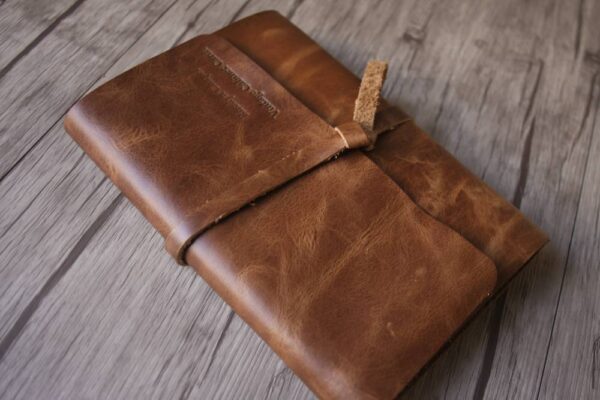 Engraved Genuine Leather Sketchbook - Image 2