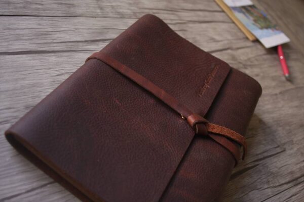 Distressed Large Leather Sketchbook - Image 4