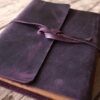 Purple Leather Large School Memory Book - Image 4