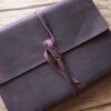Purple Leather Large School Memory Book - Image 5