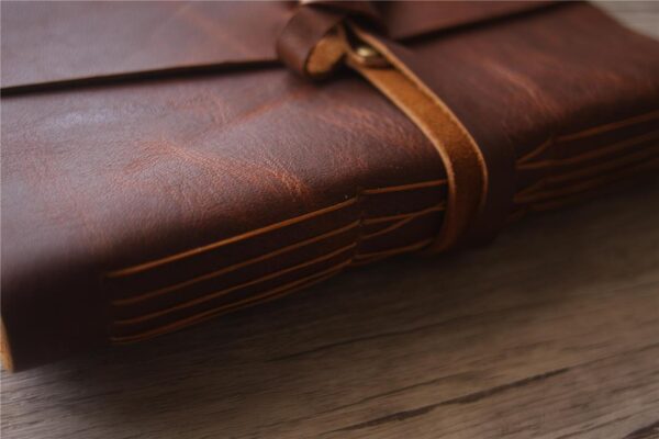 Personalized Leather Photo Guest Book - Image 3