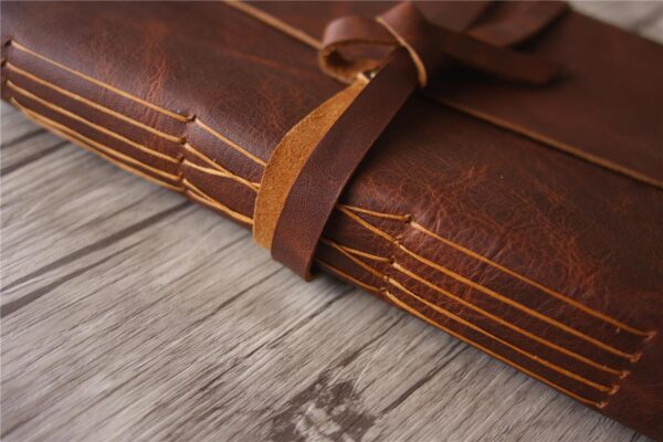 Personalized Leather Photo Guest Book - Image 4