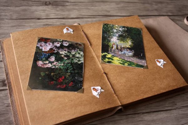 Old Looking Leather Rustic Celebration of Life Guest Book Photo Album - Image 2