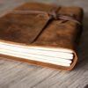 Vintage Personalized Brown Leather Photograph Albums - Image 4