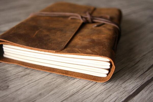 Vintage Personalized Brown Leather Photograph Albums - Image 4