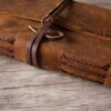 Vintage Personalized Brown Leather Photograph Albums - Image 5