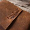 Vintage Personalized Brown Leather Photograph Albums - Image 6