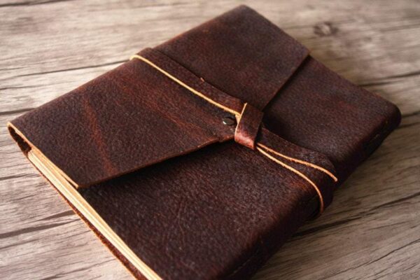 Vintage Leather Personalized Grandparents Memory Book Photo Album