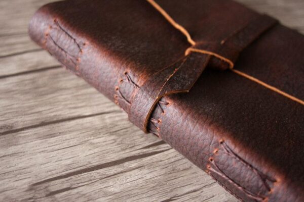 Vintage Leather Personalized Grandparents Memory Book Photo Album - Image 3