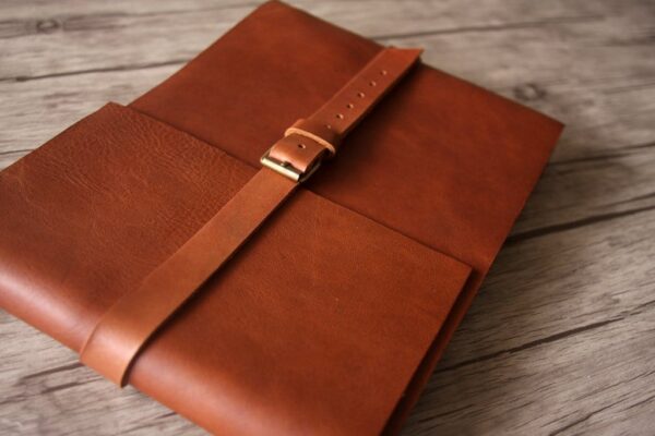 Personalized Leather Picture Frame Guest Book Album - Image 3