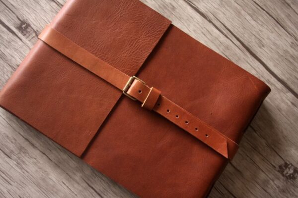Personalized Leather Picture Frame Guest Book Album - Image 4
