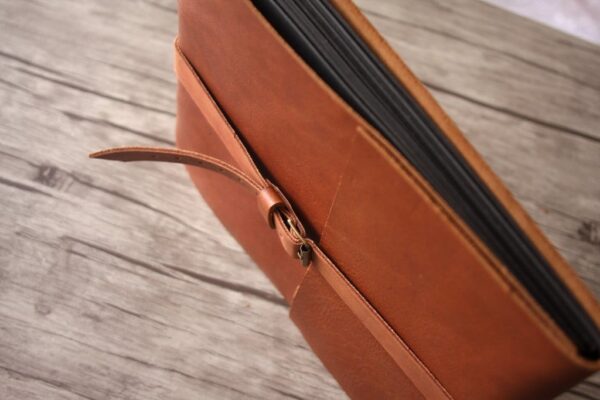 Personalized Leather Picture Frame Guest Book Album - Image 6