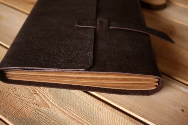 Engraved Leather Blank Guest Book Album - Image 3