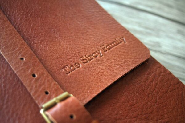 Personalized Leather Cheap Wedding Guest Book - Image 3