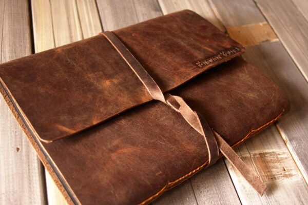 Distressed Brown Custom Family Leather Photo Albums - Image 5