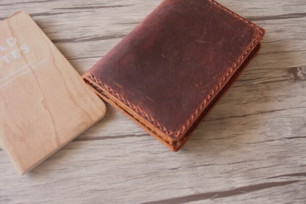 ENGRAVED PASSPORT HOLDER LEATHER WALLET - Image 3