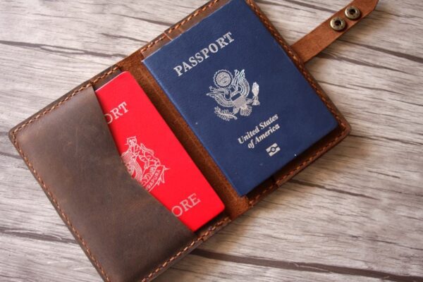 Travel Leather Passport Case Sleeve