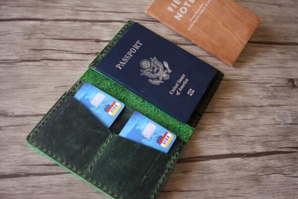 Personalized Leather Passport Sleeve Cover