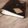 Embossed Leather Moleskine Travel Journal Notebook Cover - Image 5