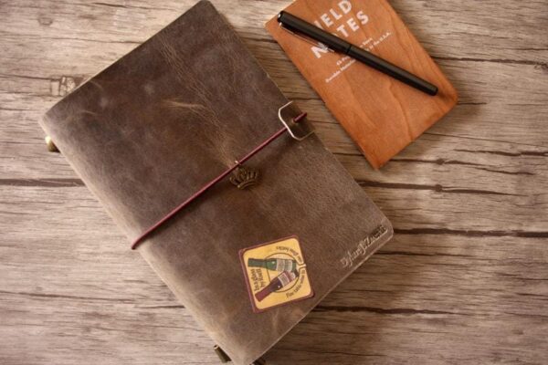 Monogrammed Leather Travel Journal - Image 3