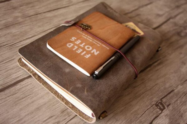 Monogrammed Leather Travel Journal - Image 5