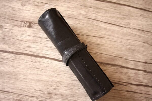 LEATHER PENCIL ROLL CASE POUCH - Image 2