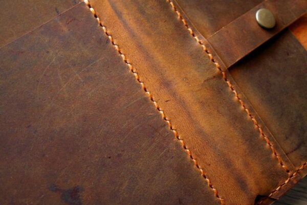 Custom Embossed Brown Leather Portfolio Holder - Image 7