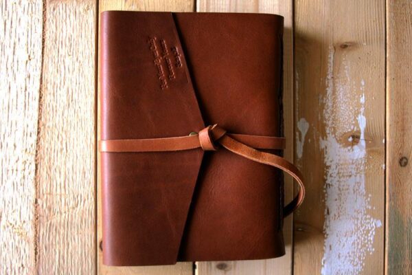 Custom Embossed Leather Bound Album Book