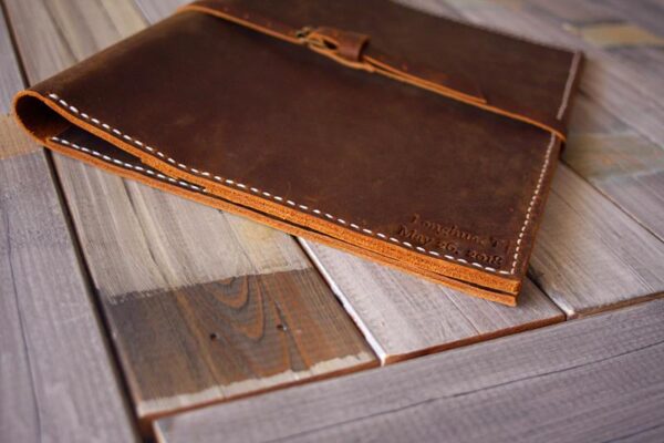 Custom Leather Macbook Air Laptop Cover Sleeve - Image 4