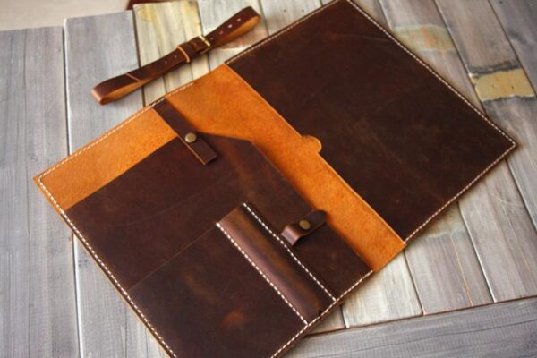 Custom Leather Macbook Air Laptop Cover Sleeve - Image 5