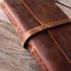 Old Looking Leather Rustic Celebration of Life Guest Book Photo Album - Image 3
