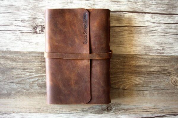 Vintage Leather Writing Notebook - Image 4