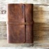Old Looking Leather Rustic Celebration of Life Guest Book Photo Album - Image 4