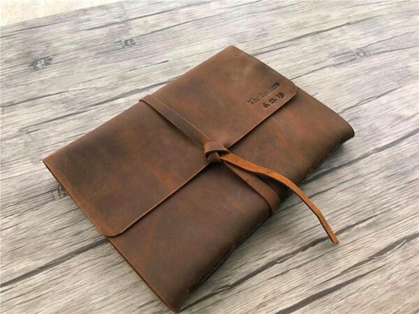 Handmade Leather Custom Travel Scrapbook Albums Memory Book