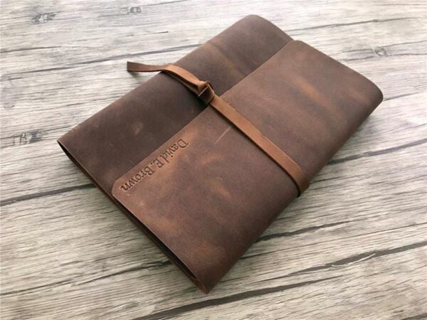 Handcrafted Leather Baby's First Year Memory Book - Image 6