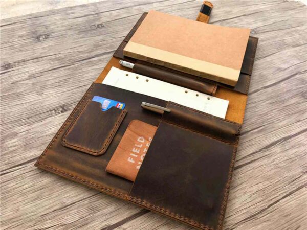 Rustic Leather Journal Personalized Notebook Cover - Image 4