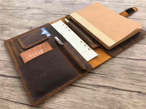 Rustic Leather Journal Personalized Notebook Cover - Image 3