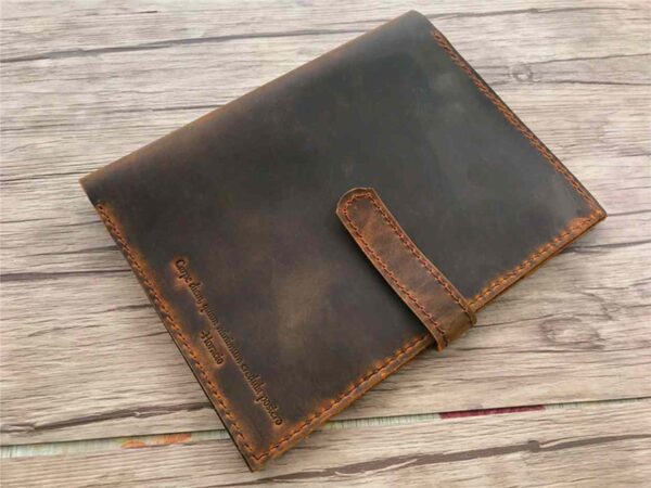 Rustic Leather Journal Personalized Notebook Cover - Image 3