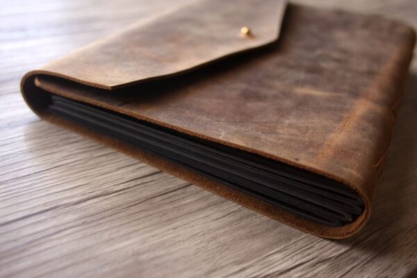 Leather Rustic Birthday Guest Book Photo Album - Image 4