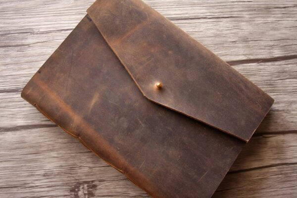 Leather Rustic Birthday Guest Book Photo Album - Image 5